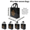 Black Christmas Tote Bags | Merry Xmas Non-Woven Gift Bags 4pk Christmas Gift Bags Richie's Mixed 4 Pcs