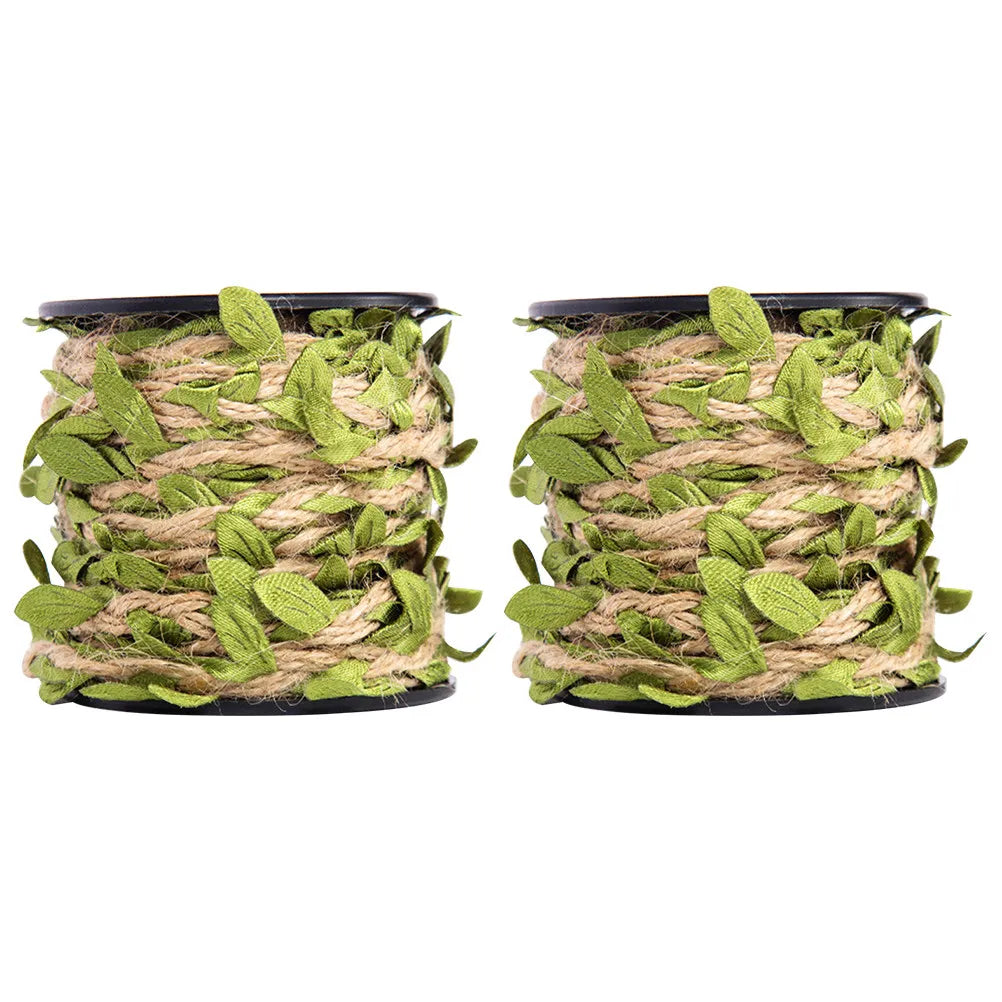 2 Rolls 10M Artificial Rattan Vine Rope – Simulation Leaf Decor Artificial Vine Rope Richie's Default Title