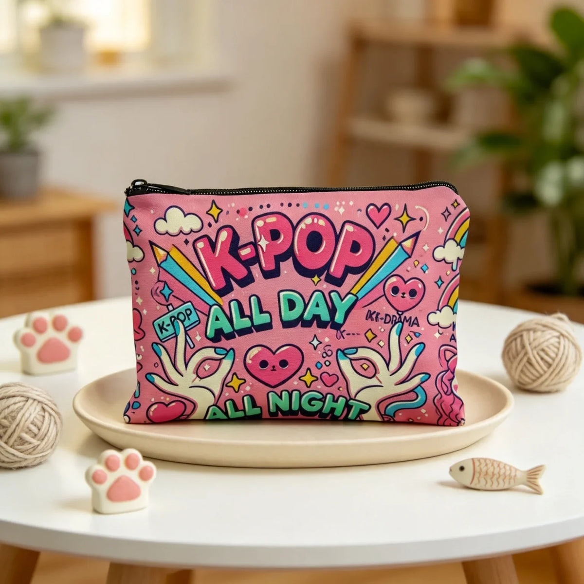K-Pop Aesthetic Foldable Makeup & Travel Toiletry Bag Cosmetic Travel Bag Richie's