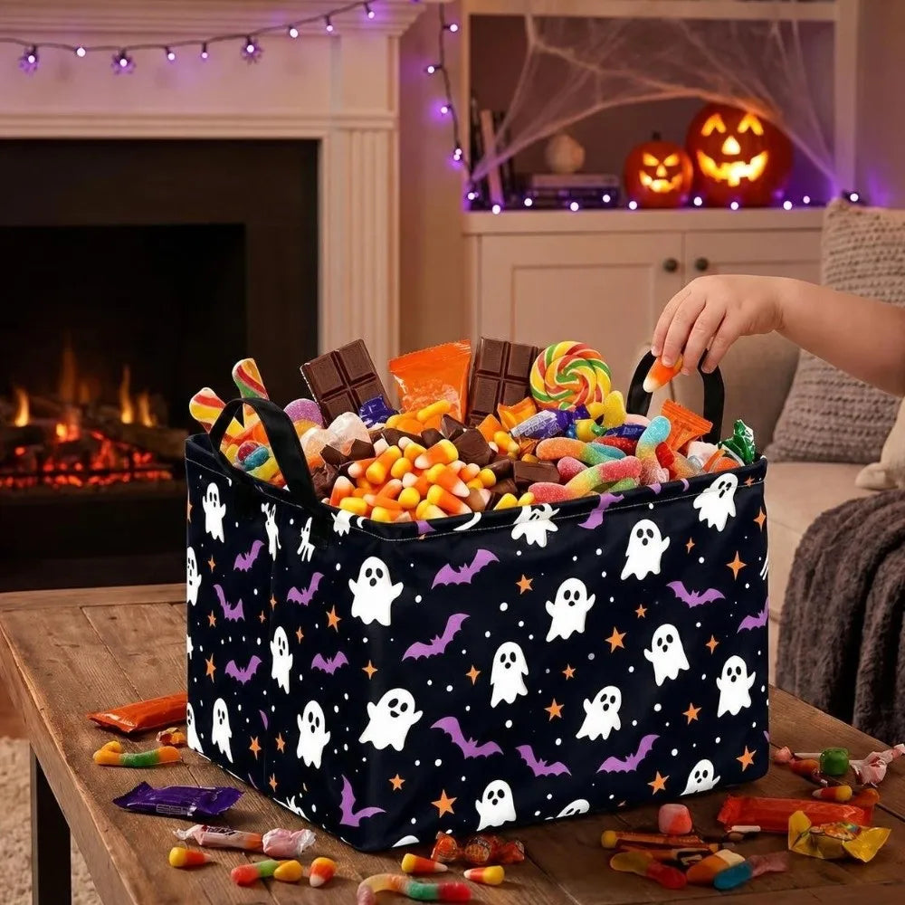 Halloween Storage Basket Foldable Bat Bin – Large 38×26×25cm Halloween Storage Basket Richie's