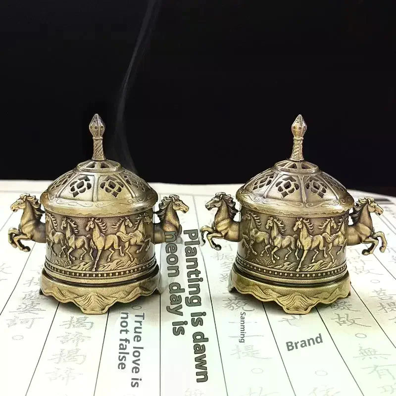 Elephant Alloy Incense Burner | Hollow Vintage Aromatherapy Stove Incense Burner Richie's