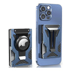 Zeeker 5-in-1 Minimalist Wallet with AirTag Slot & Money Clip Minimalist Wallet Richie's Blue