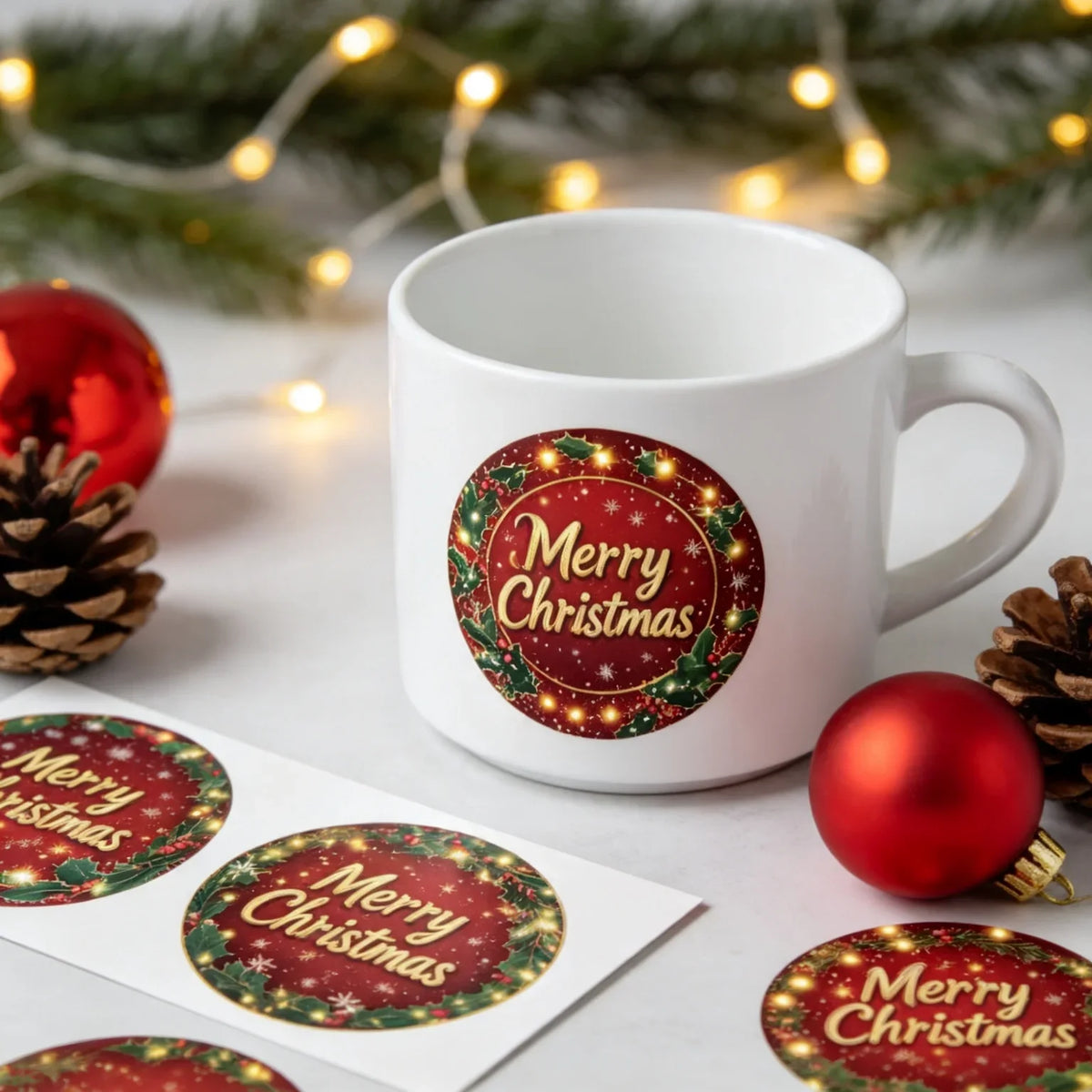 500 Pcs Christmas Round Stickers – Xmas Gift & Craft Labels Christmas Stickers Richie's