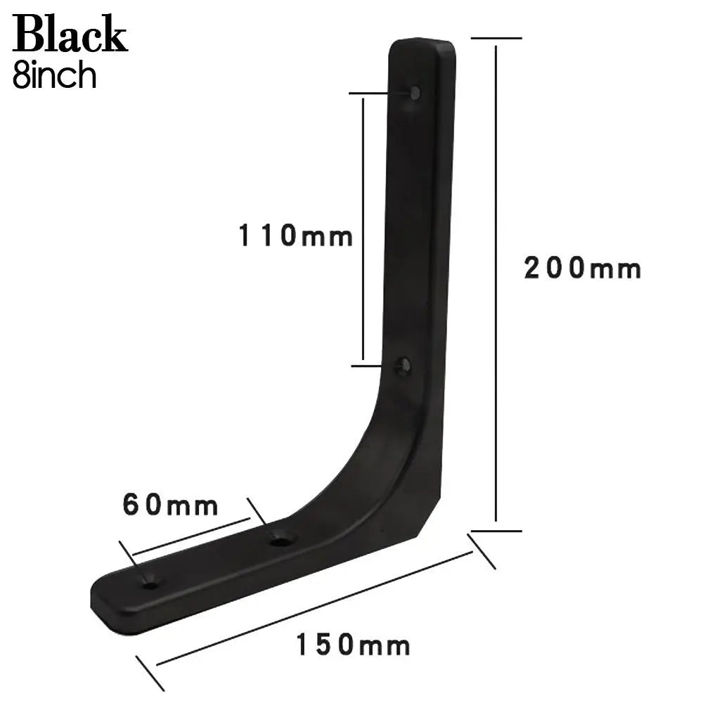 Steel Triangle Wall Bracket Heavy Duty Shelf Support 4–10 Inch Shelf Bracket Richie's Black-8inch