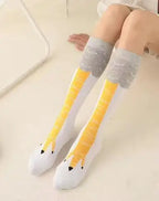 Women's 3D Chicken Paw Print Thigh High Socks Cosplay Novelty Thigh High Socks Richie's white Short One Size China Mainland
