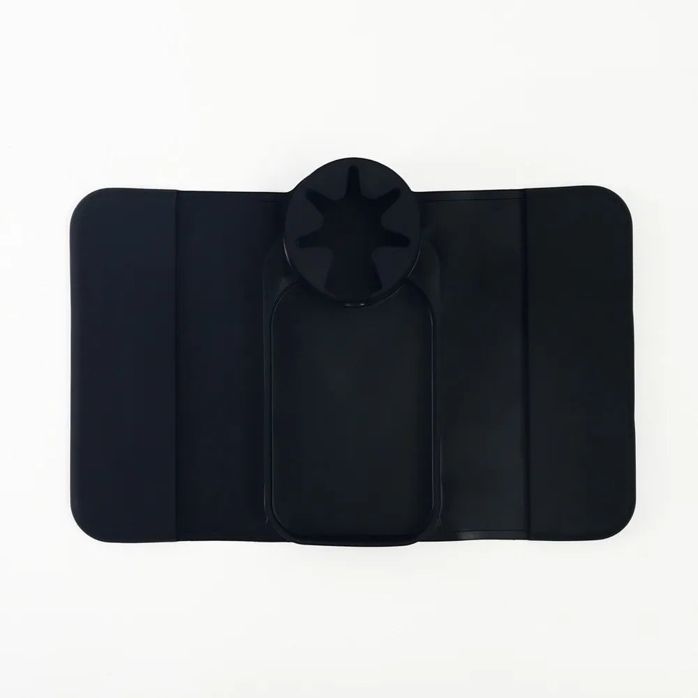 Silicone Sofa Cup Holder Non-Slip Armrest Tray with Side Pocket Sofa Armrest Tray Richie's Black