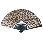 Leopard Print Folding Fan – Elegant Silk Dance Fan for Women Folding Hand Fan Richie's