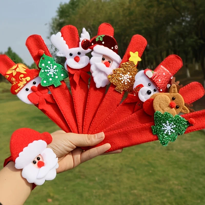 Christmas Bracelets – Santa, Snowman & Reindeer Designs Holiday Bracelet Set Richie's random pattern 20pcs