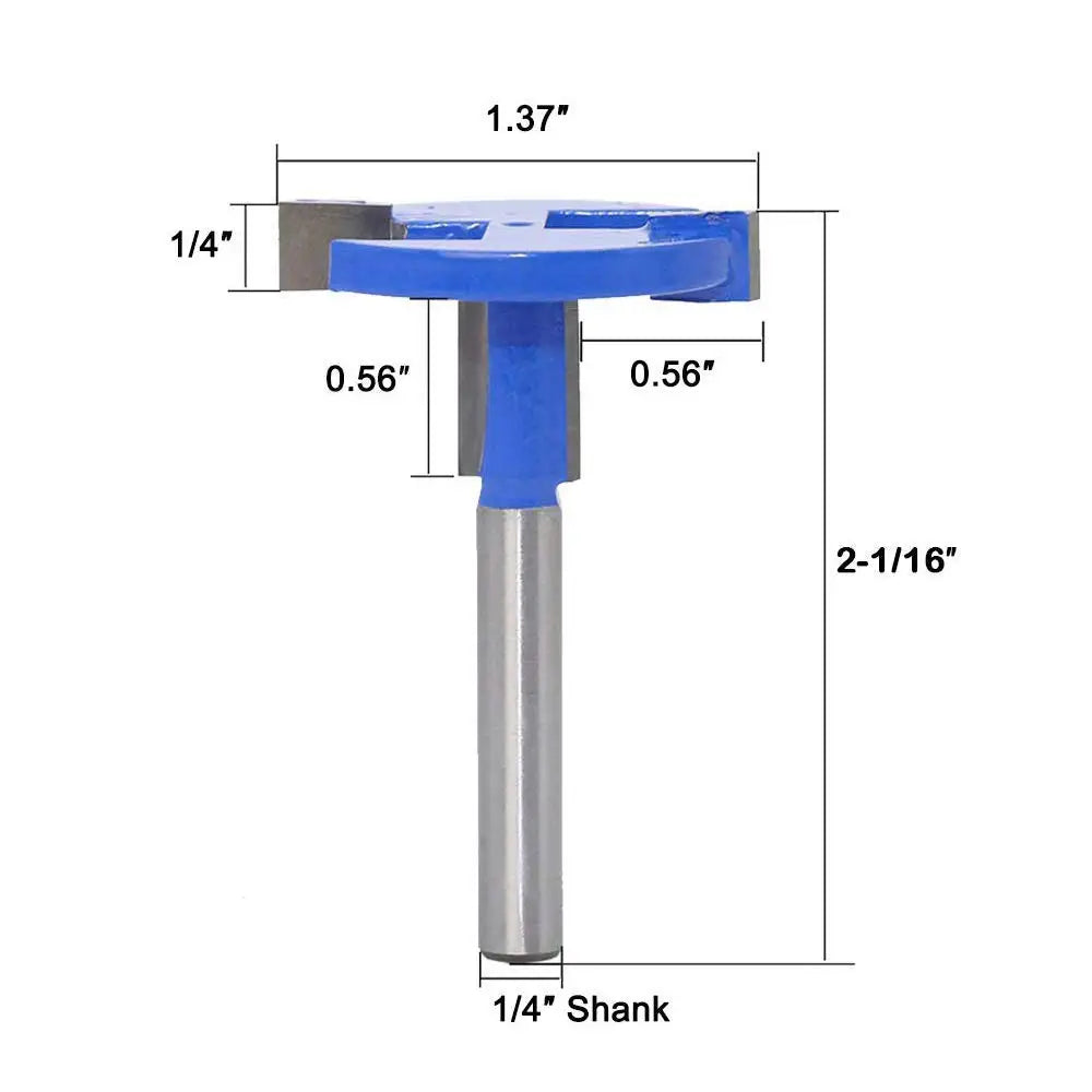 T-Slot Router Bit 1/4" Shank Carbide T-Track Wood Cutter Router Bit Richie's