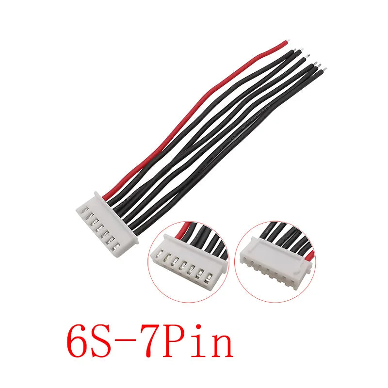 JST XH LiPo Balance Charger Connector 1S–7S 22AWG Silicone Battery Connector Cable Richie's 6S-7Pin 15CM 10Pcs