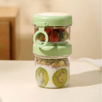Overnight Oats Jars with Lids & Spoons | Double Seal Cup Food Storage Jar Richie's green 2