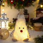 Fluffy Christmas Tree Figurine – LED Glowing Xmas Décor Christmas Figurine Richie's White B
