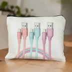 Canvas Cable Organizer Pouch Zipper Bag – Large Capacity Cable Organizer Pouch Richie's