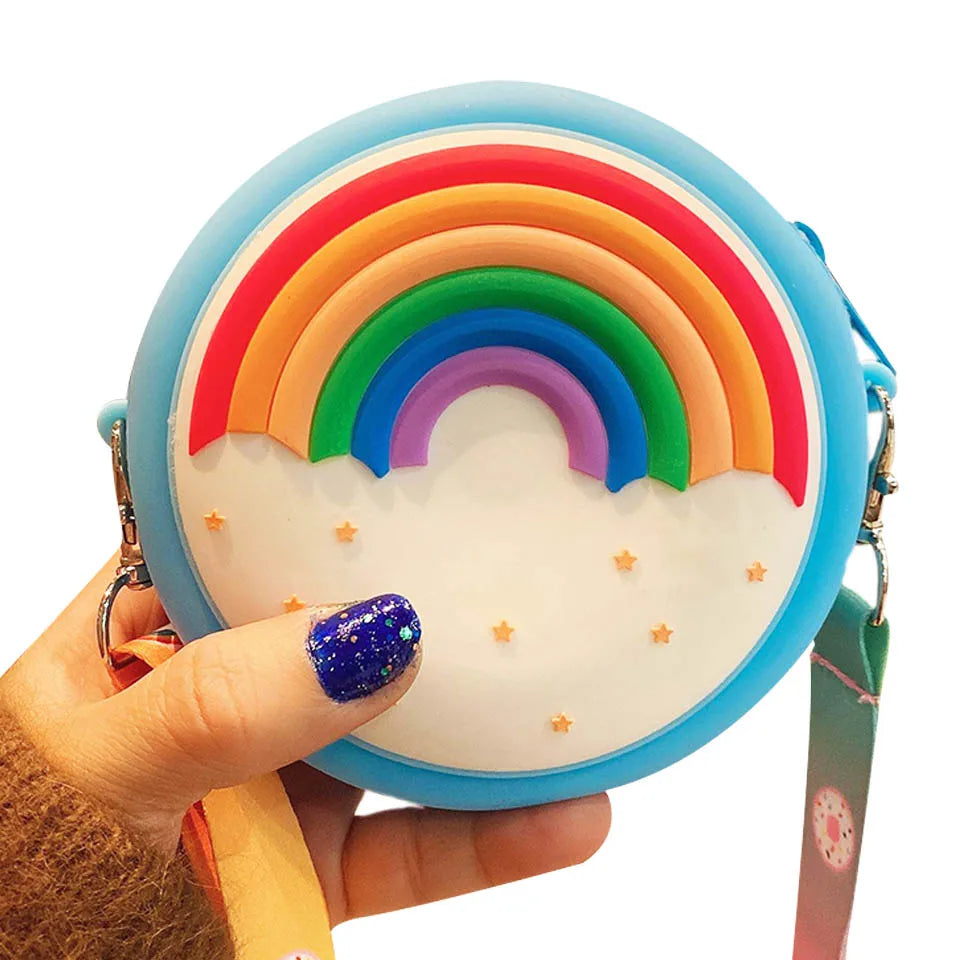 Kids Donut Round Crossbody Bag Rainbow Girls Shoulder Handbag Kids Crossbody Bag Richie's 8
