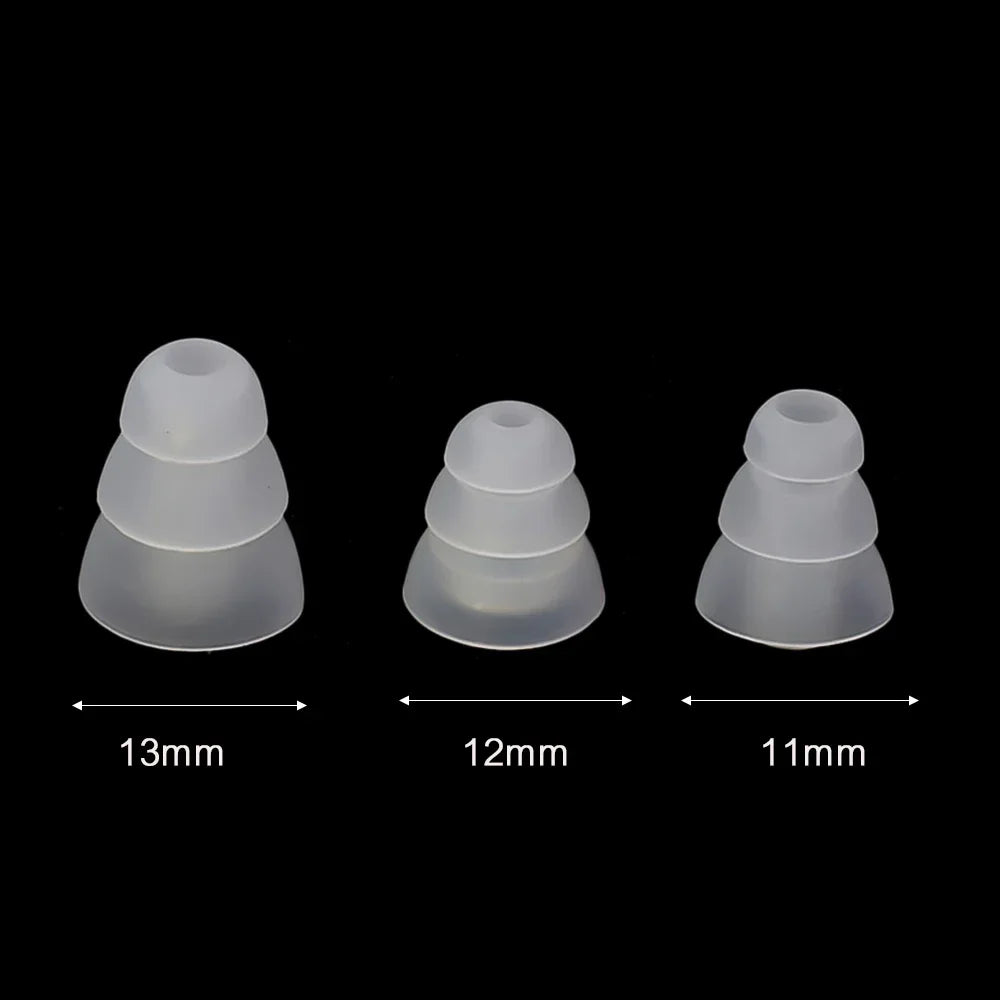 3-Layer Silicone Eartips S/M/L – Anti-Slip Earphone Replacement Caps Earphone Eartips Richie's