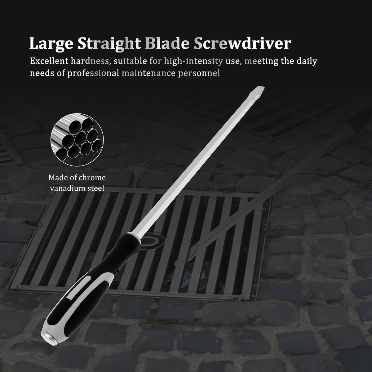 Toorise 22" Heavy-Duty Extended Demolition Flathead Screwdriver Demolition Screwdriver Richie's