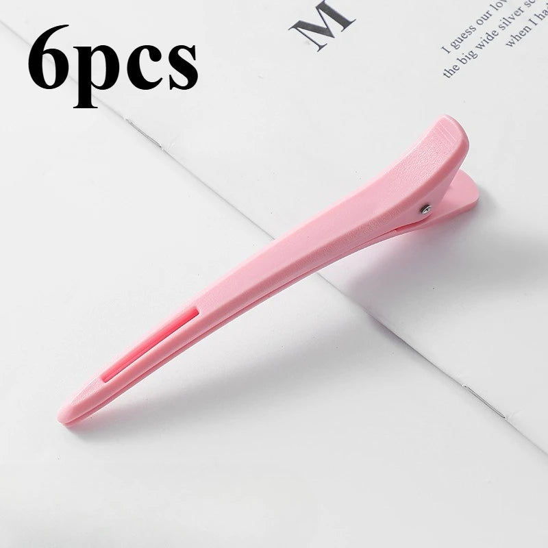6-Pack Non-Slip Hair Sectioning Clips | Salon & Home Styling Hair Sectioning Clips Richie's Pink 6pcs