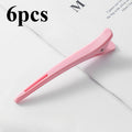 6-Pack Non-Slip Hair Sectioning Clips | Salon & Home Styling Hair Sectioning Clips Richie's Pink 6pcs