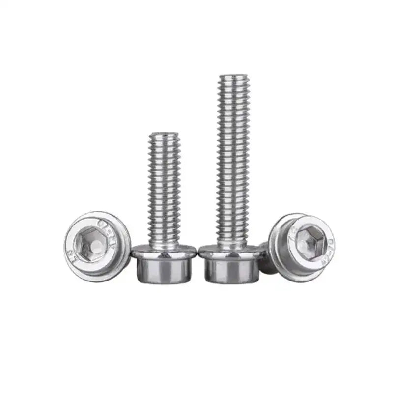 304 Stainless Steel Serrated Flange Hex Socket Screws M2–M8 Flange Hex Screws Richie's