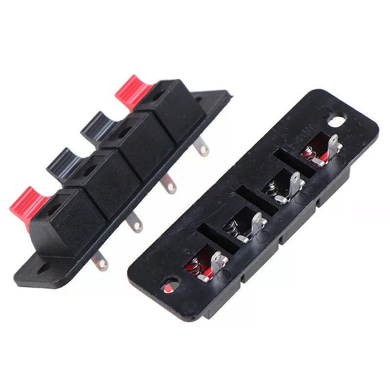 2PCS 4-Position Spring Terminal Connector for Audio Speakers Speaker Terminal Connector Richie's Default Title