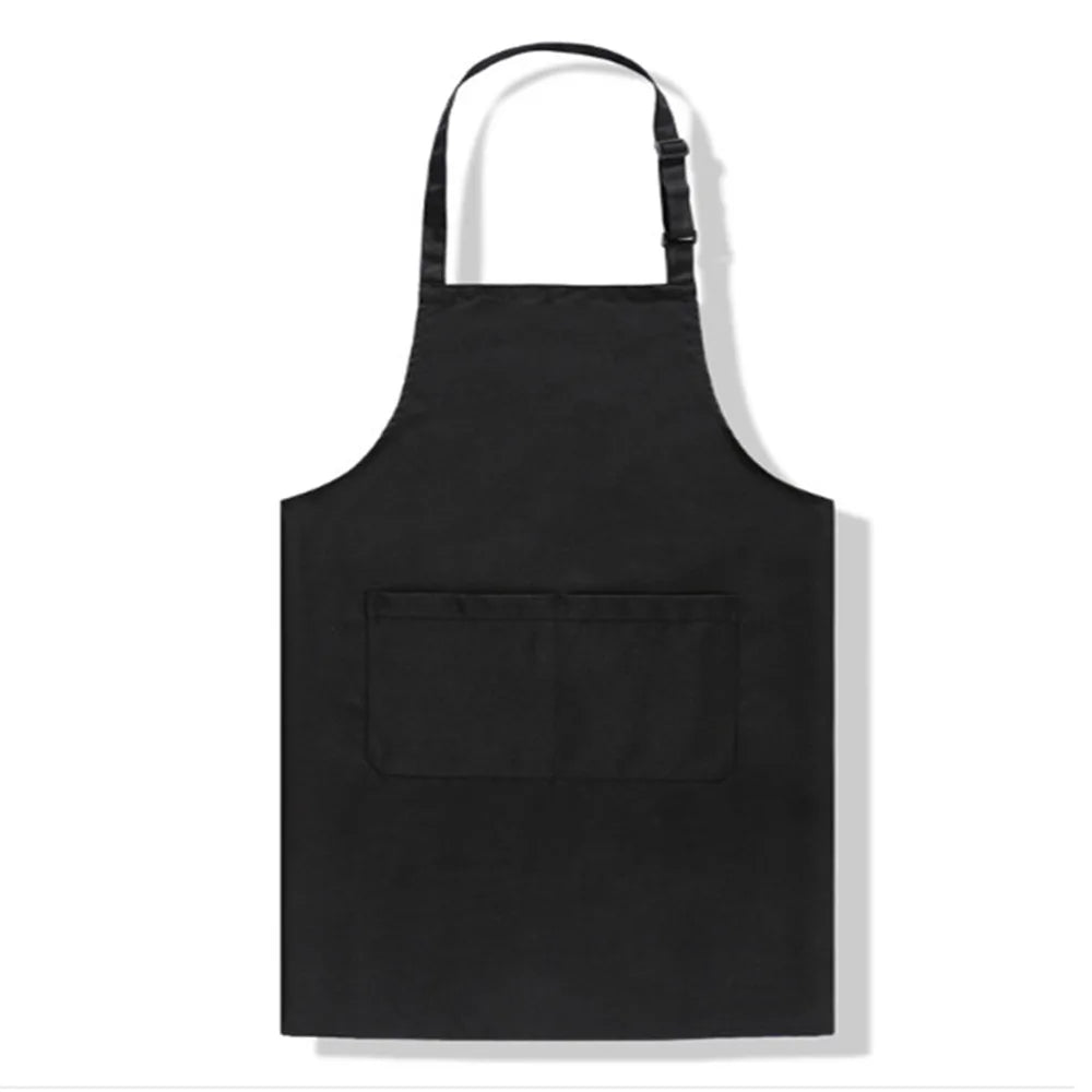 Waterproof Canvas Apron Large Pocket – Adjustable Unisex Black Work Apron Richie's Black