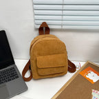 Women's Mini Corduroy Backpack – Casual Small Travel Bag Mini Backpack Richie's Brown China Mainland