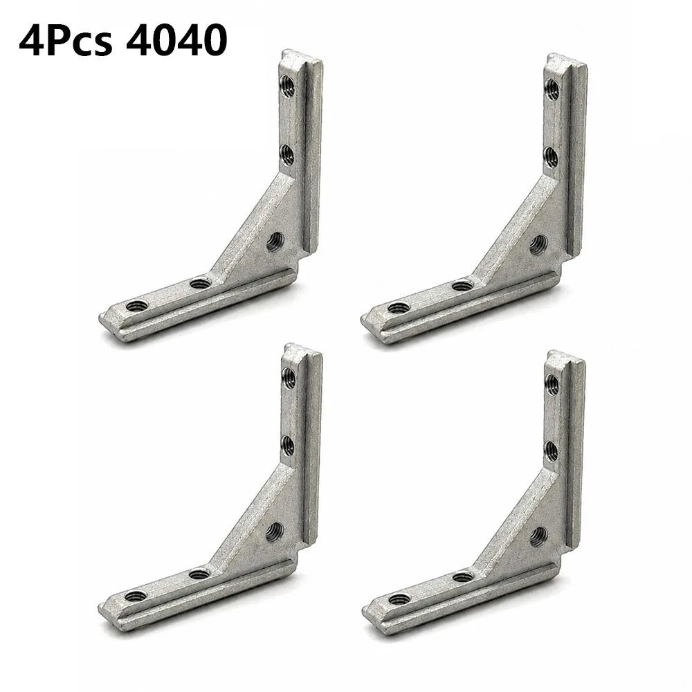 Aluminum Angle Slot Connector L Bracket 2020 3030 4040 Profile Corner Bracket Richie's 4pcs 4040