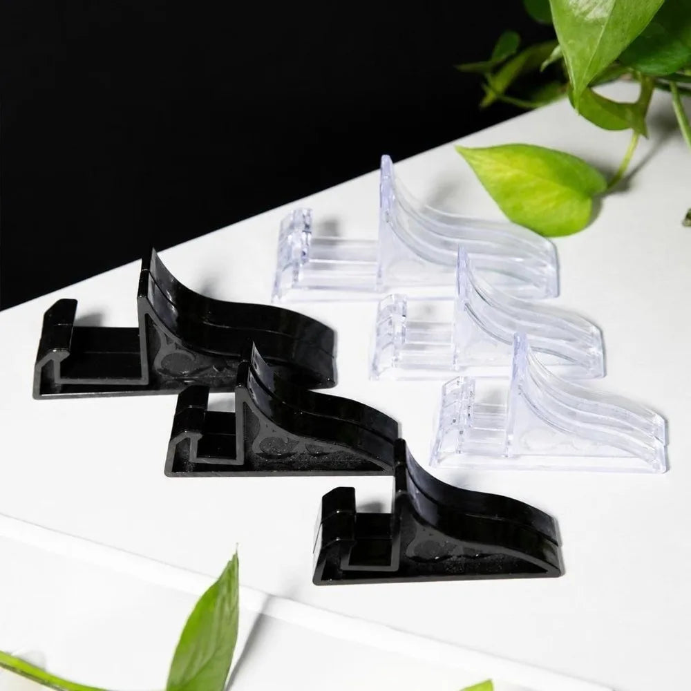 2Pcs Plastic Photo Frame Easel Stand – Clear & Black Holder Picture Frame Stand Richie's