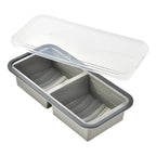 2/3/4 Grid Compartment Lunch Box – Microwave Safe Food Container Compartment Lunch Box Richie's 2grid-grey