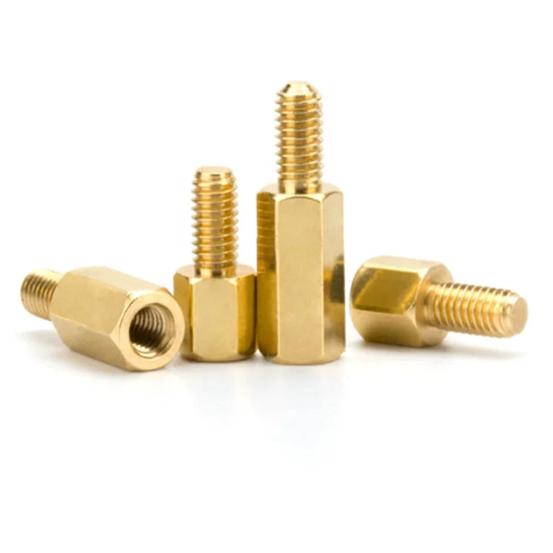100pcs M3 Hex Brass Standoff Spacers Male to Female Pillar Screws Brass Standoff Spacers Richie's