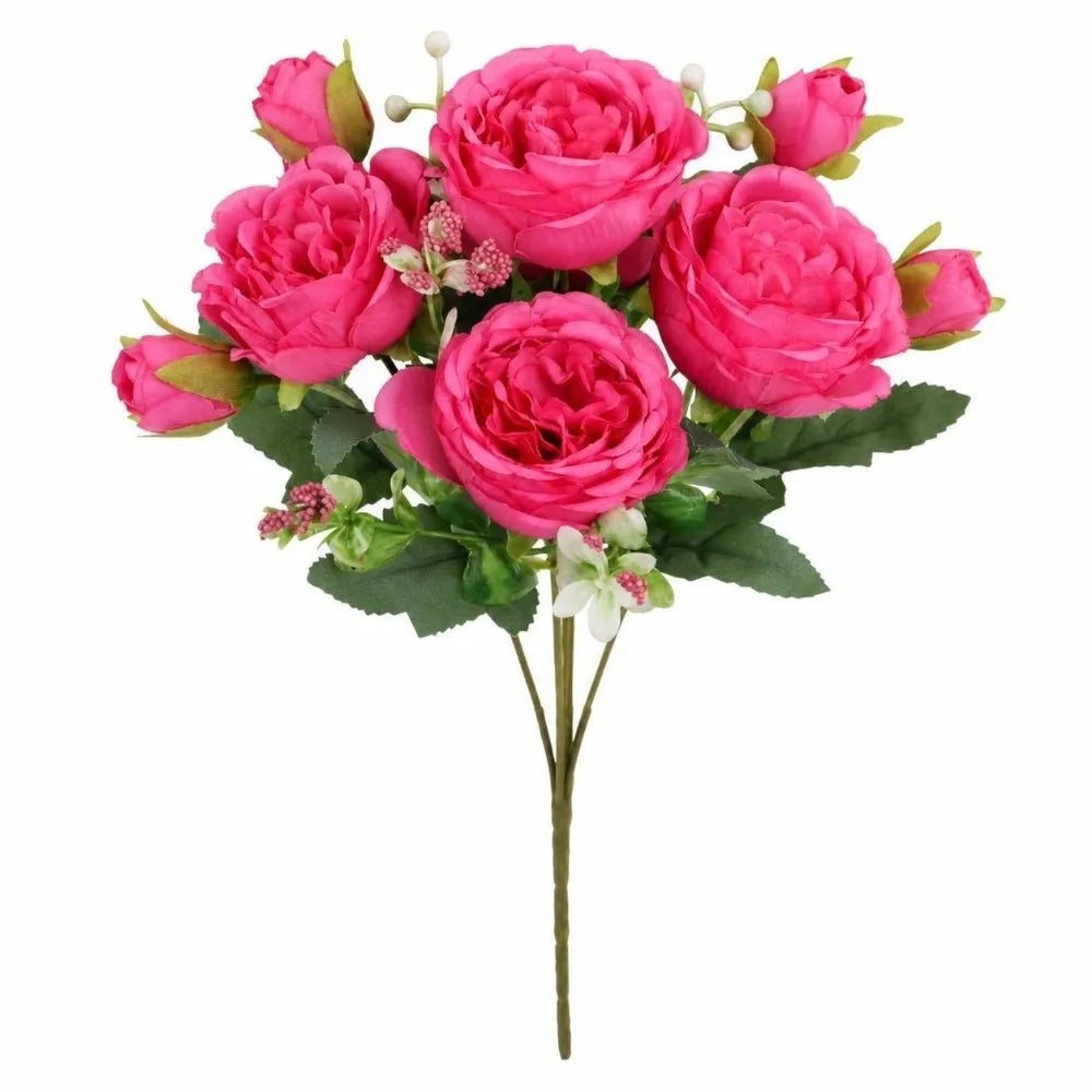 Faux Silk Artificial Roses Long Stem Fake Flowers – Home & Wedding Artificial Silk Flowers Richie's Rose Red