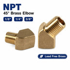 Brass NPT 45° Elbow Fitting 1/8 1/4 3/8 Female to Male Brass Pipe Fitting Richie's
