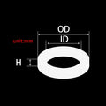 H2.5mm Flat Rubber Gasket M2–M42 NBR VMQ FKM Sealing Washer Rubber Sealing Gasket Richie's ID5xOD9-30pcs Silicone rubber 2.5mm