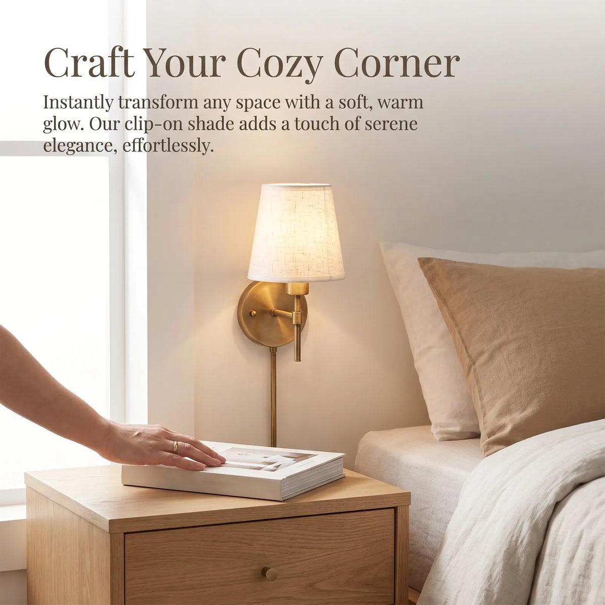 Mini Clip-On Fabric Drum Lampshade for Chandelier & Sconce Clip-On Lampshade Richie's