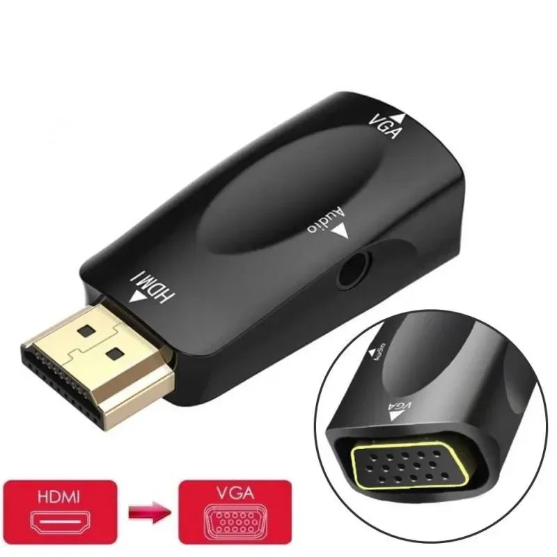 HDMI to VGA Adapter 1080P with 3.5mm Audio – PC & Laptop Converter HDMI to VGA Adapter Richie's