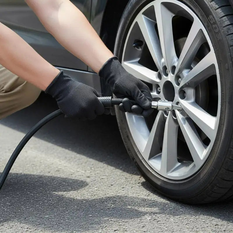 Tire Inflator Extension Tube Adapter 10/20/30cm Metal Hose Tire Inflator Accessory Richie's