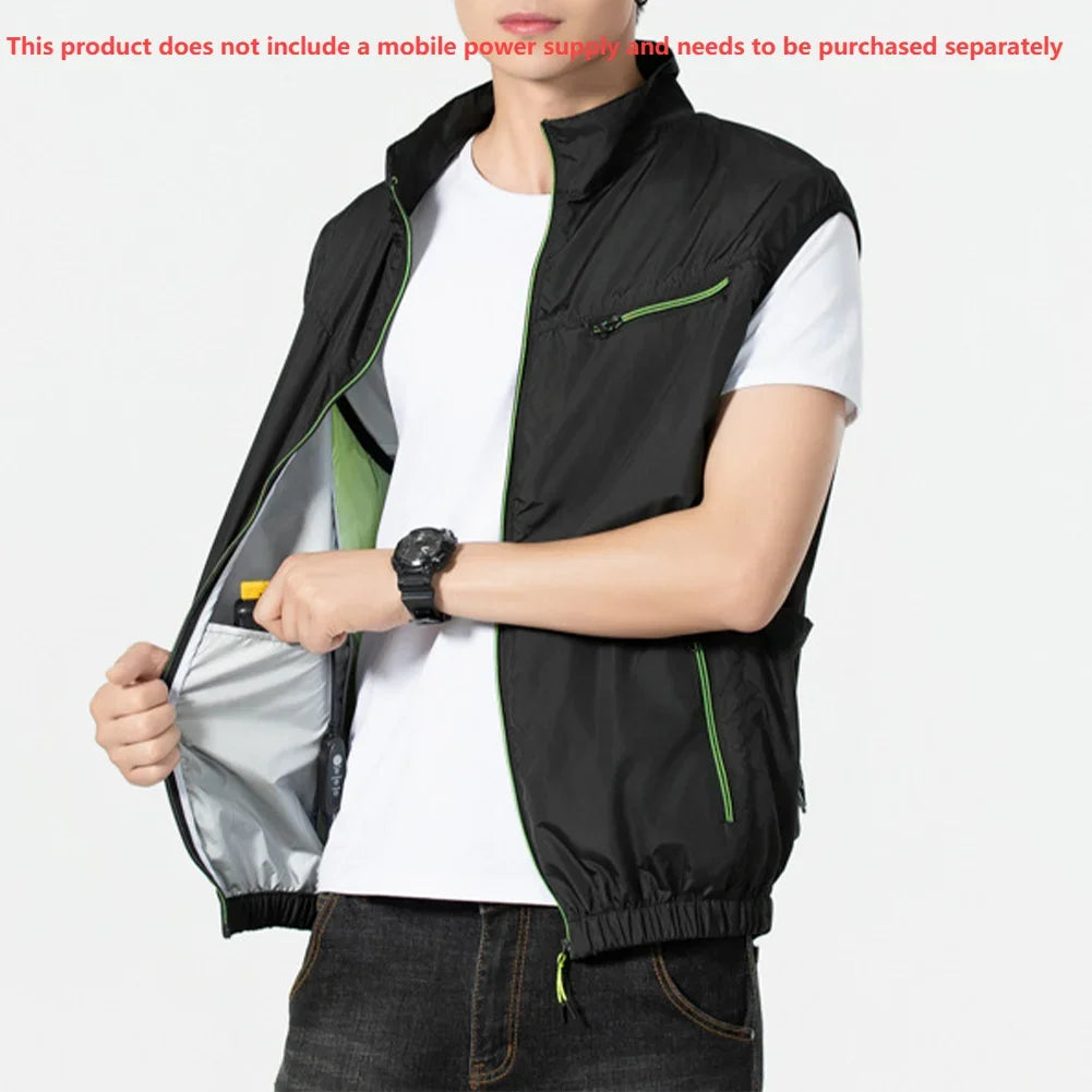 APWIKOGER Cooling Fan Vest – USB Wearable Vest for Summer Outdoor Cooling Fan Vest Richie's