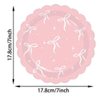 10pcs Pink Cherry Disposable Paper Plates 7 Inch Party Tableware Disposable Paper Plates Richie's Type B