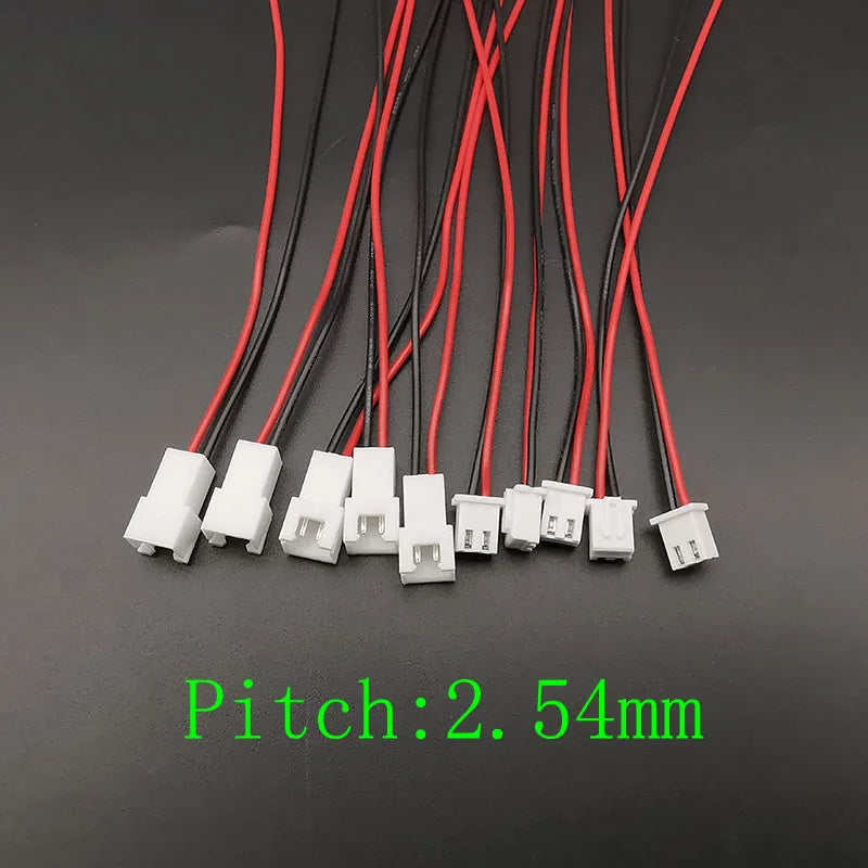 JST 2-Pin Connector Male Female – 1.25mm, 2.0mm & 2.54mm Pitch Wire Plug Connector Richie's