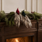 Peacock Clip-On Christmas Ornament – Feather & Fabric Decor Christmas Ornament Richie's