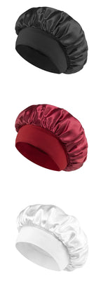 Satin Wide-Brim Sleeping Bonnet – Unisex Hair Care Night Cap Satin Sleep Bonnet Richie's