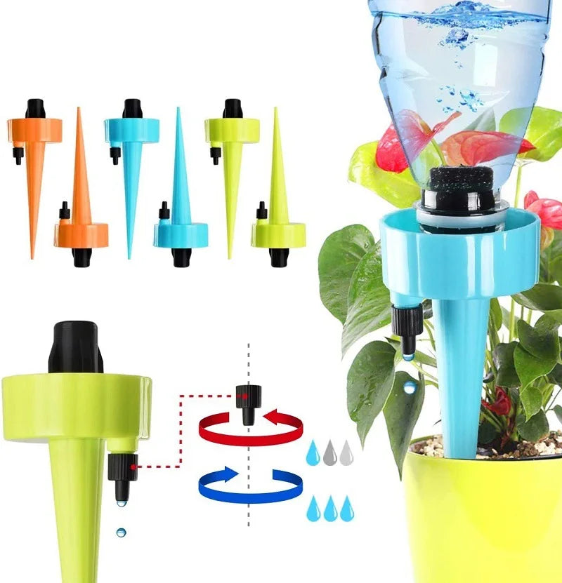 Adjustable Self-Watering Drip Irrigation Spikes | Garden Waterer Drip Irrigation Spikes Richie's