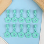 6-Color Flower Zipper Pulls for #3 Nylon Zippers – 10 Pcs Sewing Zipper Pulls Richie's Light green