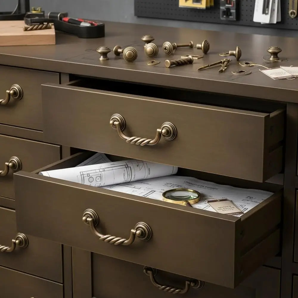 Vintage Bail Drop Drawer Pulls | Bronze Zinc Alloy Handles Drawer Pull Handle Richie's