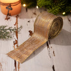 Gold Christmas Tree Ribbon Roll – DIY Bow & Gift Wrapping Christmas Ribbon Richie's