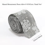 Colorful Snowflake Satin Ribbon – Christmas Wreath & Bow Decor Christmas Ribbon Richie's GRAY 2 Meters Long