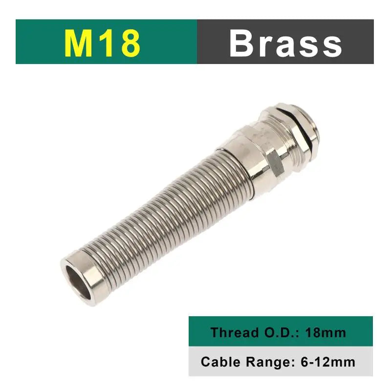 Nickel Plated Brass Cable Gland Waterproof Strain Relief Cable Gland Richie's M18x1.5 6-12mm