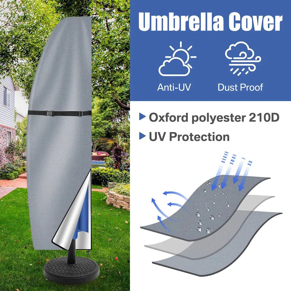 APWIKOGER Patio Umbrella Cover Waterproof Anti-UV with Zipper Patio Umbrella Cover Richie's