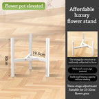 Modern Metal Flower Stand Rack with Casters | Planter Shelf Metal Plant Stand Richie's White 30cm 01