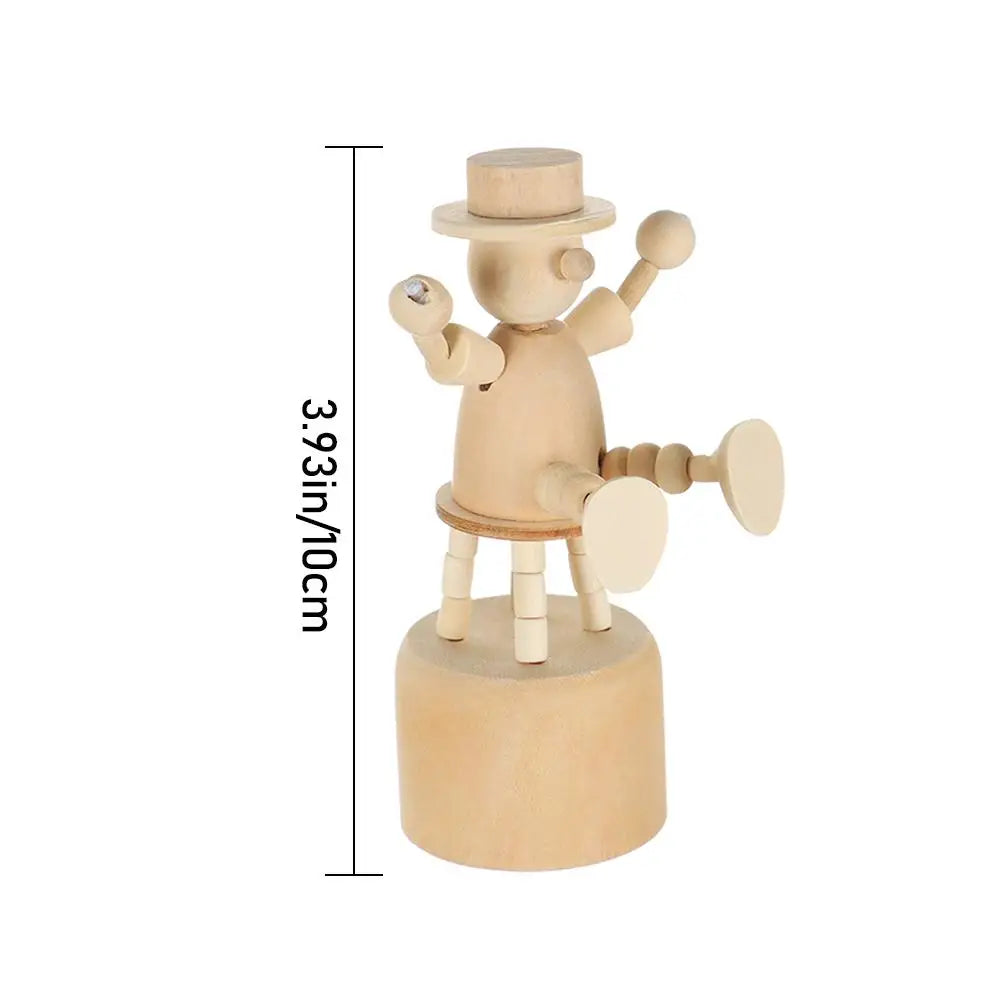 Wooden Push Puppet Animal Desktop Ornaments – 5 Fun Shapes Desktop Wood Ornament Richie's